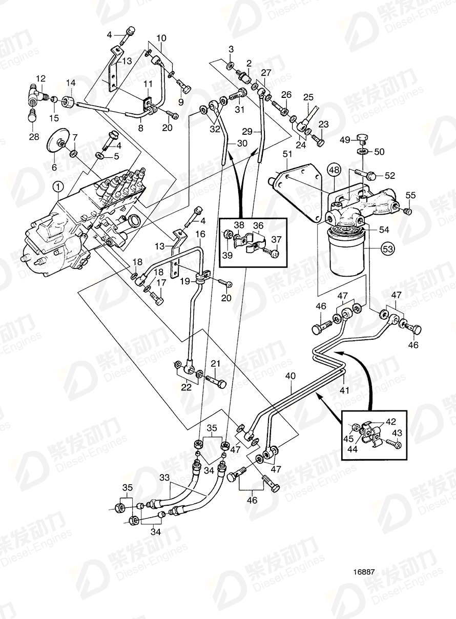 volvo penta Injection pump 866372 Drawing volvo penta Injection pump 866372 Drawing